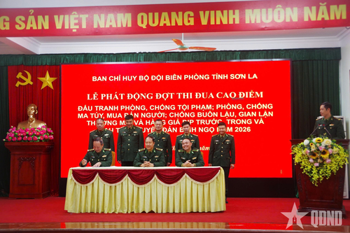 Bộ đội Biên phòng tỉnh Sơn La phát động thi đua cao điểm đấu tranh phòng, chống tội phạm