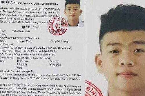Truy nã đặc biệt thanh niên 18 tuổi về tội mua bán người