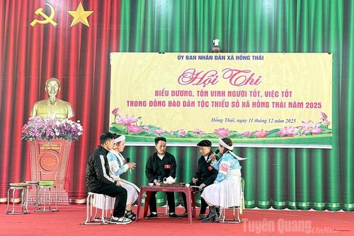 Xã Hồng Thái tổ chức hội thi biểu dương, tôn vinh người tốt, việc tốt trong đồng bào dân tộc thiểu số