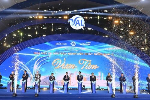 Khánh thành dây chuyền ép dầu đậu nành lớn nhất Đông Nam Á