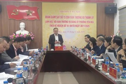 Đoàn giám sát số 15 làm việc với phường Yên Hòa