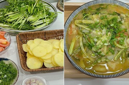 Canh khoai tây rau cần kiểu Thái Bình gây sốt trở lại