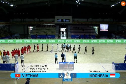 Thùy Trang ghi bàn, ĐT futsal nữ Việt Nam thắng 3-1 Indonesia