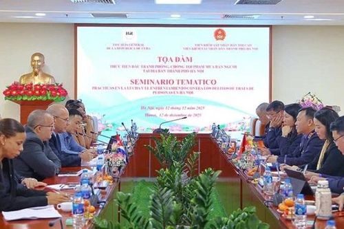 Viện Kiểm sát nhân dân thành phố Hà Nội tọa đàm với Viện Kiểm sát tối cao Cuba