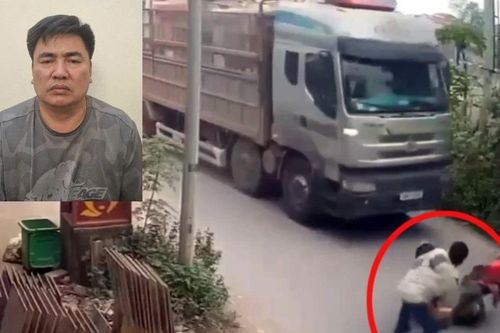 Tạm giữ hình sự đối tượng đẩy cán bộ CSGT vào đầu xe tải ở Hà Nội