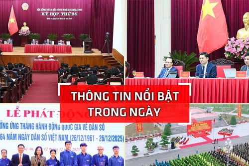 Nghệ An: Thông tin nổi bật ngày 12/12