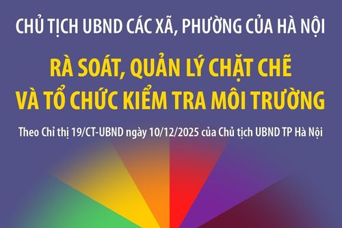 Chủ tịch Hà Nội yêu cầu UBND các xã, phường rà soát, quản lý chặt chẽ và tổ chức kiểm tra môi trường