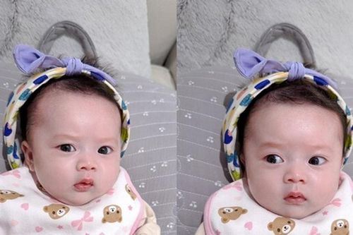Con gái hơn 1 tháng tuổi của Phương Lê và Vũ Luân 'gây bão' mạng xã hội