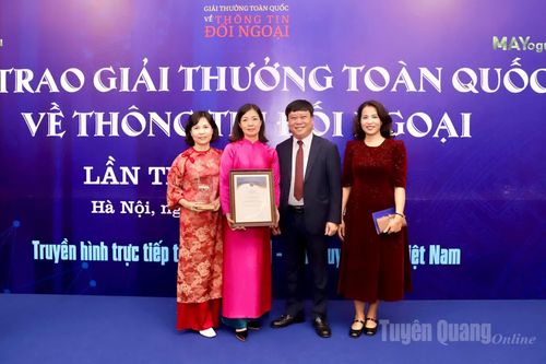 Báo và phát thanh, truyền hình Tuyên Quang có tác phẩm đoạt giải Nhì Giải thưởng toàn quốc về thông tin đối ngoại lần thứ XI - năm 2025
