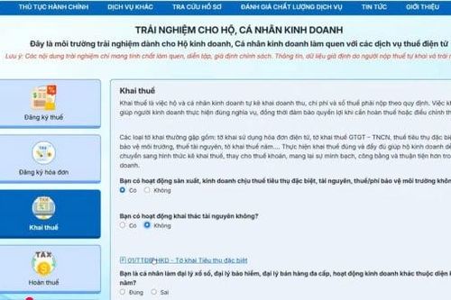 Cục Thuế ra mắt Cổng trải nghiệm dành cho hộ, cá nhân kinh doanh