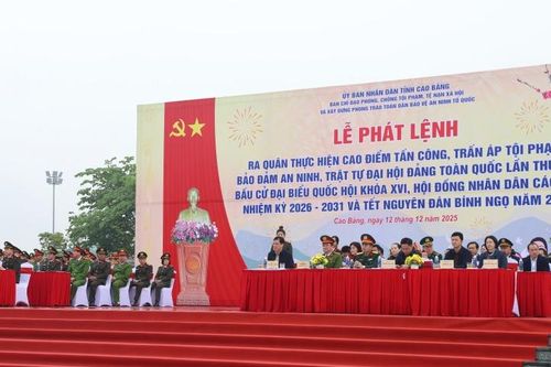 Phát lệnh ra quân cao điểm tấn công, trấn áp tội phạm, bảo đảm an ninh, trật tự dịp Tết Nguyên đán Bính Ngọ 2026
