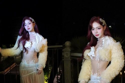 Liz Kim Cương diện đồ xuyên thấu táo bạo, visual gây chú ý
