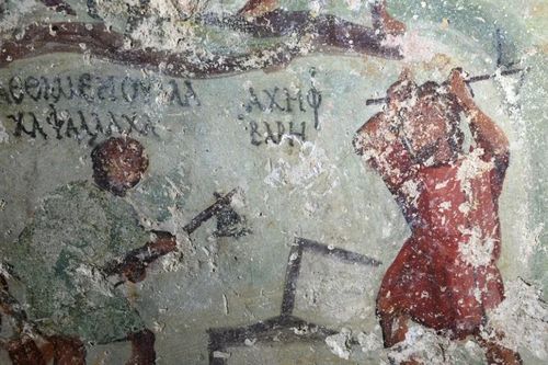 Hầm mộ cổ 2.000 năm tại Jordan hé lộ truyện tranh sớm nhất