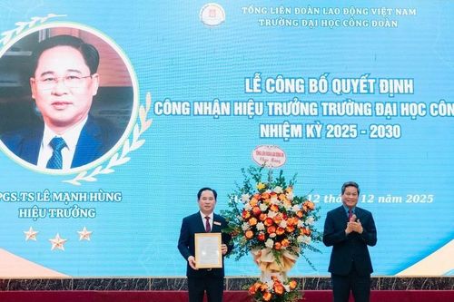 PGS.TS Lê Mạnh Hùng tiếp tục được giữ chức Hiệu trưởng Trường ĐH Công đoàn