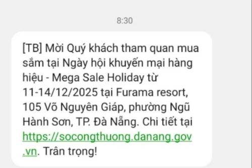 Đà Nẵng lên tiếng việc nhắn tin cho người dân mời mua sắm hàng hiệu