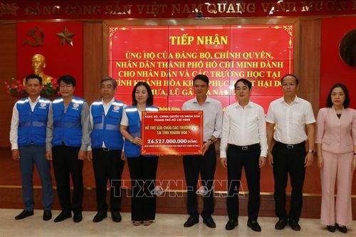 TP Hồ Chí Minh tiếp tục hỗ trợ Khánh Hòa khắc phục hậu quả bão lũ