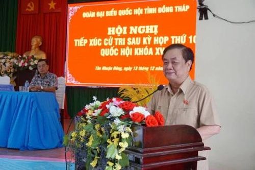 Cử tri xã Tân Nhuận Đông kiến nghị nhiều vấn đề về dân sinh
