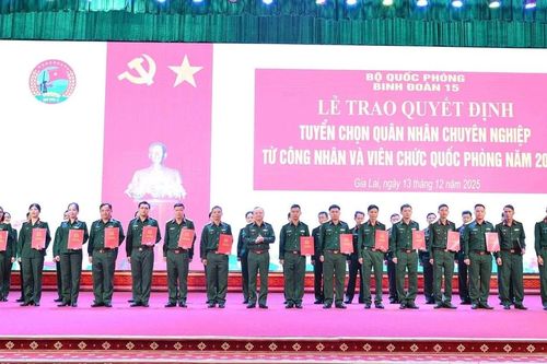 Binh đoàn 15 có thêm 143 quân nhân chuyên nghiệp