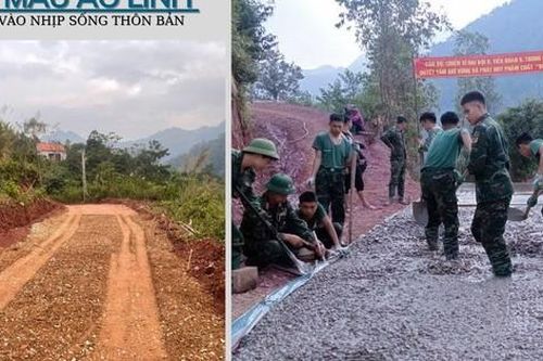 Khi màu áo lính hòa vào nhịp sống thôn bản