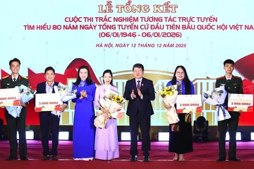 Đoàn viên Quảng Trị xuất sắc đoạt giải Cuộc thi 'Tìm hiểu 80 năm Ngày Tổng tuyển cử đầu tiên bầu Quốc hội Việt Nam'