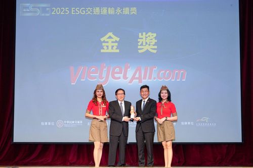 Vietjet được vinh danh giải Vàng phát triển bền vững tại Đài Loan