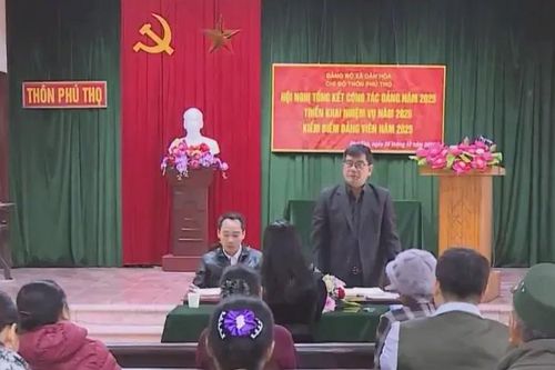 Xã Dân Hòa kiểm điểm, xếp loại đảng viên thực chất
