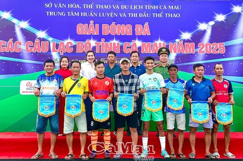 8 đội tranh tài Giải bóng đá Các câu lạc bộ tỉnh Cà Mau năm 2025