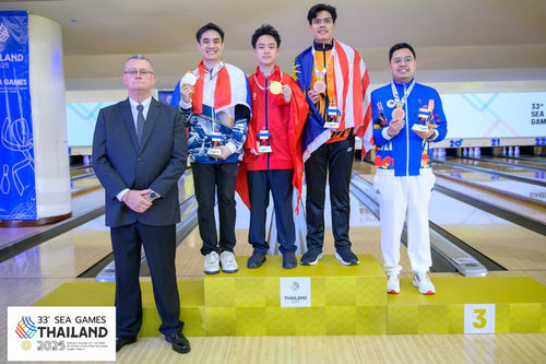 Bảng xếp hạng huy chương SEA Games 33 mới nhất (14-12): Trần Hoàng Khôi giành Huy chương Vàng bowling