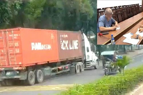 Tài xế container bị phạt nặng vì tránh 'mắt thần' để chạy ngược chiều