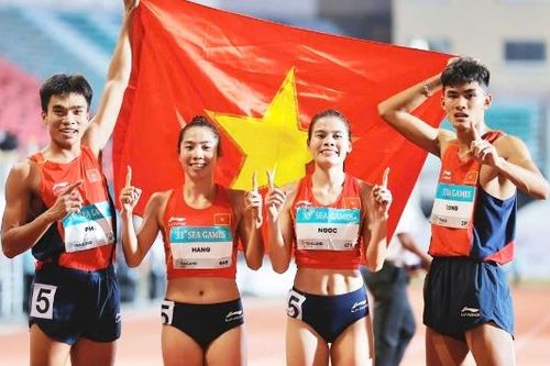 Điền kinh Việt Nam giành Huy chương Vàng nội dung hỗn hợp nam nữ, phá kỷ lục SEA Games