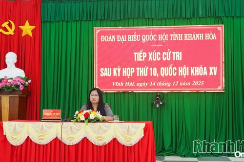 Đại biểu Quốc hội tỉnh Khánh Hòa tiếp xúc cử tri xã Vĩnh Hải