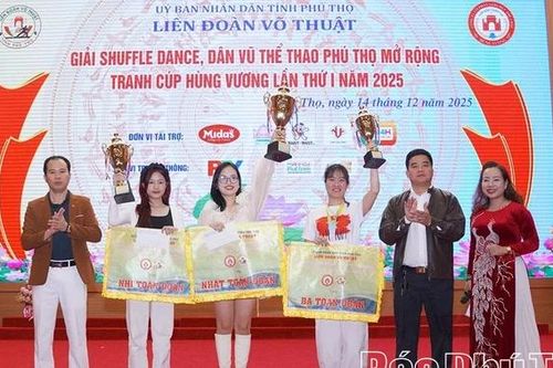 Sôi nổi Giải Shuffle dance & Dân vũ thể thao Phú Thọ mở rộng 2025