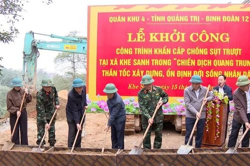 Quảng Trị khởi công xây dựng công trình khẩn cấp chống sạt, lở ở xã Khe Sanh