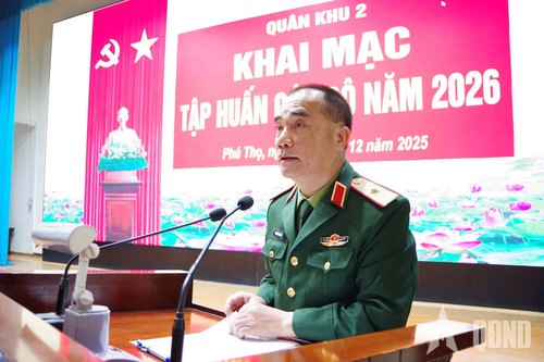 Quân khu 2 khai mạc tập huấn cán bộ năm 2026