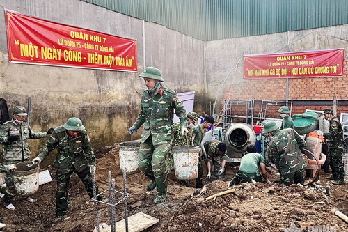 Lữ đoàn 25 (Quân khu 7): Nỗ lực giúp dân dựng nhà, lan tỏa tình yêu thương