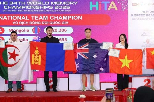 Việt Nam xếp hạng 4 Giải Vô địch Trí nhớ Thế giới lần thứ 34, tiếp tục đăng cai mùa giải sau