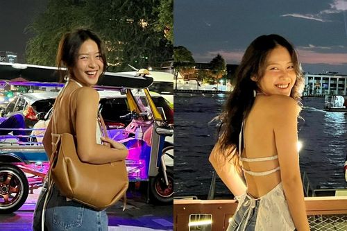 'Boxing girl' Khả Ngân thoải mái thả dáng khi du lịch Thái Lan