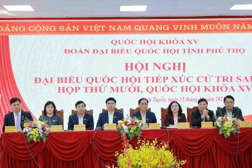 Phó Thủ tướng Bùi Thanh Sơn tiếp xúc cử tri tỉnh Phú Thọ