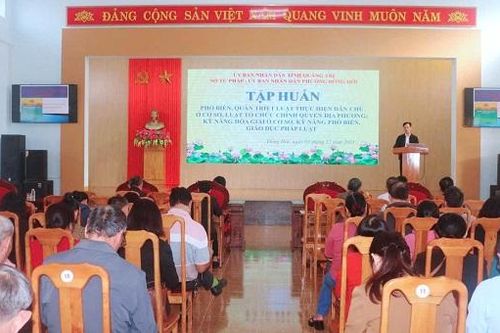 Quảng Trị phổ biến các luật và tập huấn kỹ năng hòa giải ở cơ sở phục vụ chính quyền hai cấp