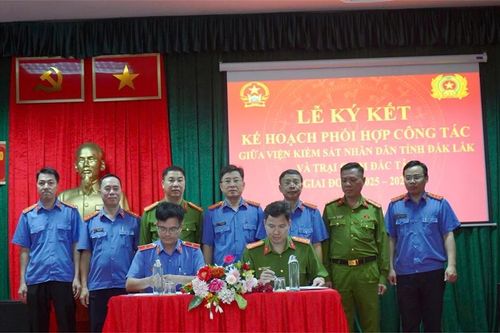 VKSND tỉnh Đắk Lắk ký kết Kế hoạch phối hợp công tác với các Trại giam trên địa bàn tỉnh