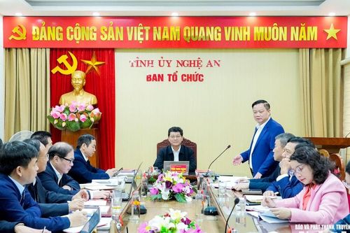 Bí thư Tỉnh ủy Nguyễn Khắc Thận dự, chỉ đạo kiểm điểm tập thể lãnh đạo Ban Tổ chức Tỉnh ủy
