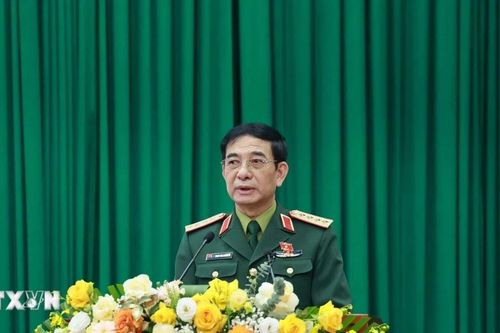 Đại tướng Phan Văn Giang tiếp xúc cử tri tại tỉnh Thái Nguyên