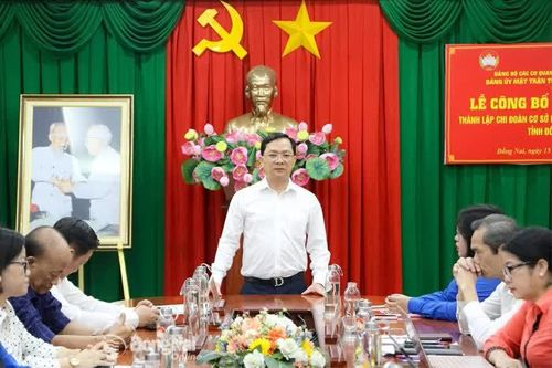 Thành lập Chi đoàn Cơ sở MTTQ Việt Nam tỉnh Đồng Nai