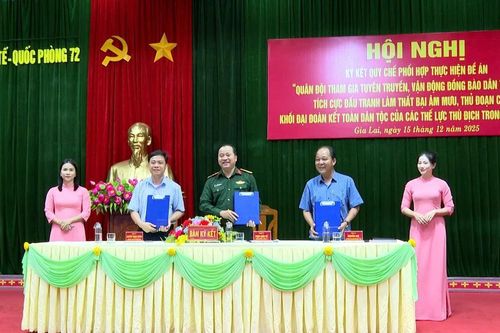 Đoàn Kinh tế - Quốc phòng 72 ký kết quy chế phối hợp thực hiện Đề án 57 với 3 xã biên giới