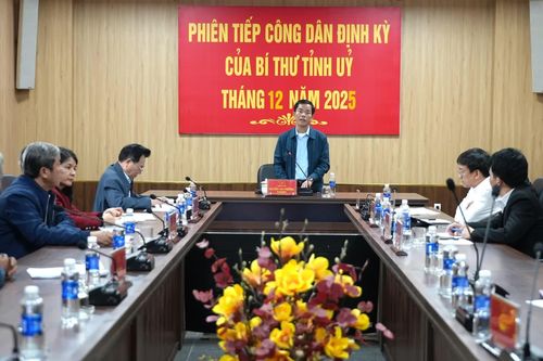 Lãnh đạo tỉnh tiếp công dân định kỳ tháng 12/2025