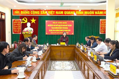 Đoàn kiểm tra của BTV Tỉnh ủy làm việc với Đảng ủy xã Hoàng Su Phì