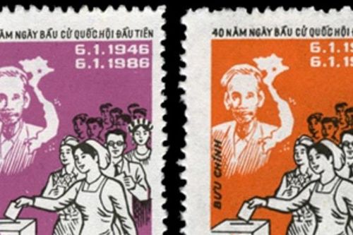 Dấu ấn 80 năm Quốc hội Việt Nam trên tem bưu chính