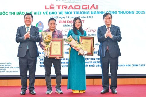 Trao giải cuộc thi viết Bảo vệ môi trường ngành Công Thương