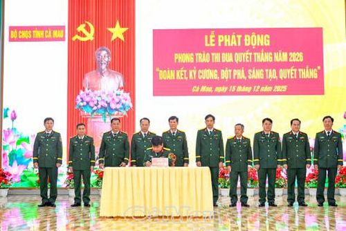 Bộ CHQS tỉnh Cà Mau phát động phong trào thi đua Quyết thắng năm 2026