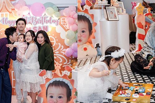 Cháu ngoại NSND Thanh Lam chọn 'cầm mic' trong tiệc đầy năm